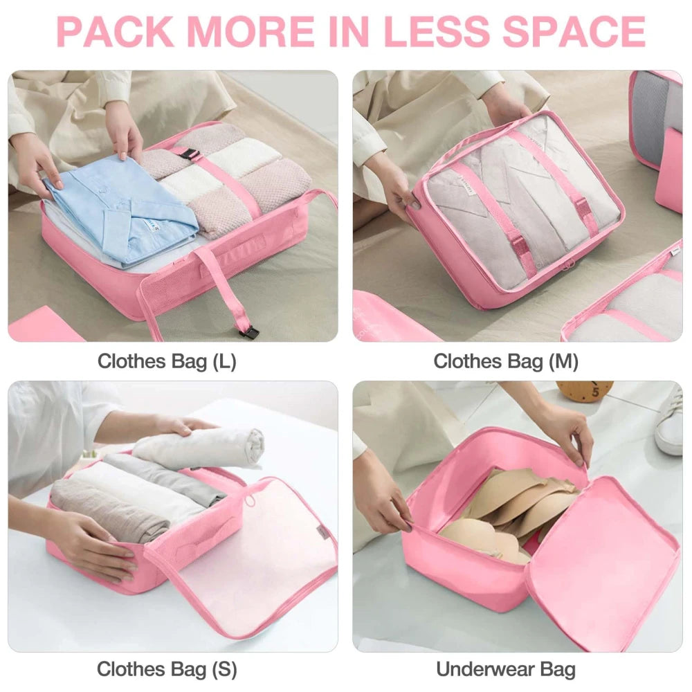 6-Piece Travel Packing Cube Set